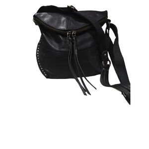 The Sak Silverlake Black Leather Studded Crossbody Bag